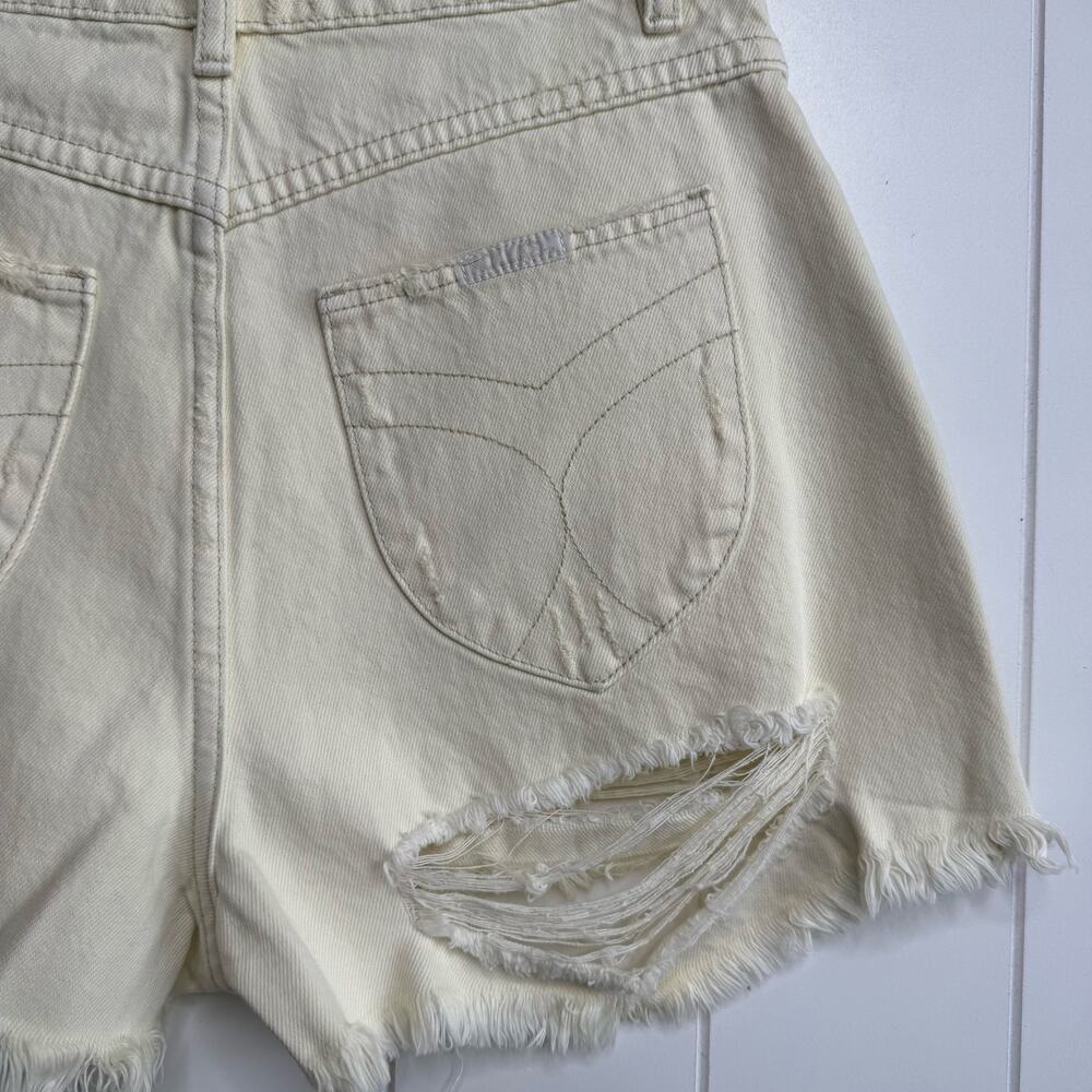 Rolla's x Free People shorts high rise denim 26 cotton distressed frayed ripped - Picture 9 of 12